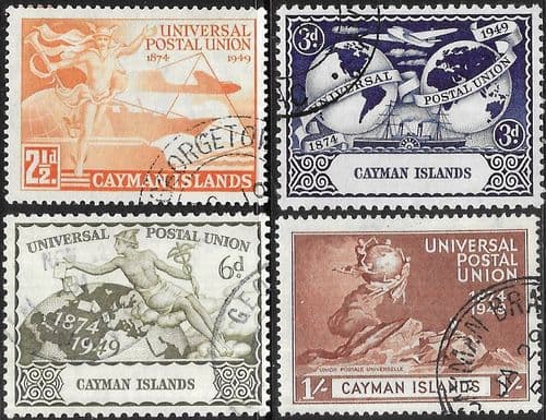 Cayman Islands Stamps 1949 Universal Postal Union Set Fine Used