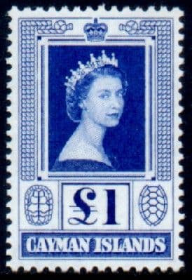 Cayman Islands 1953 SG 161a Portrait of Queen Top Value Fine Mint