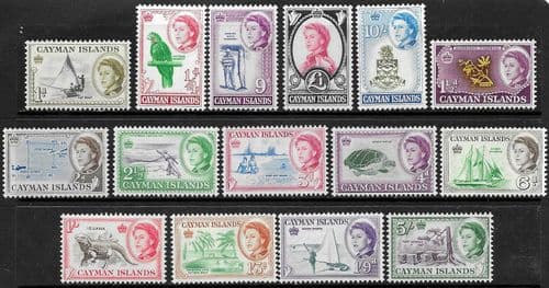 Cayman Islands 1962 Parrot Cuban Amazon Set Fine Mint