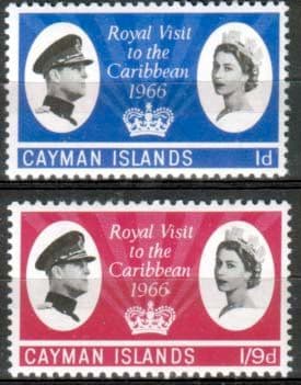 Cayman Islands 1966 Caribbean Royal Visit Set Fine Mint