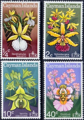 Cayman Islands 1971 Orchids Set Fine Mint