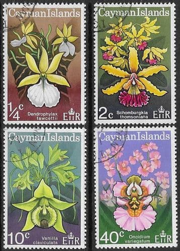 Cayman Islands 1971 Orchids Set Fine Used