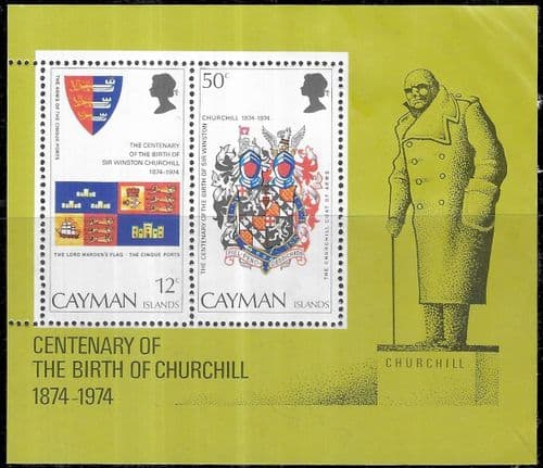 Cayman Islands 1974 Churchill Centenary Miniature Sheet Fine Mint