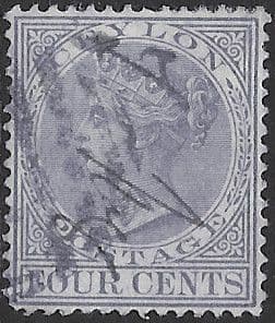 Ceylon 1872 Queen Victoria Head SG 122 Fine Used