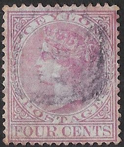 Ceylon 1883 Queen Victoria Head SG 148 Fine Used