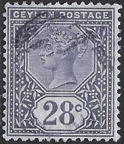 Ceylon 1886 Queen Victoria Head  SG 199 Fine Used