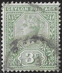 Ceylon 1899 Queen Victoria Head SG 257 Fine Used