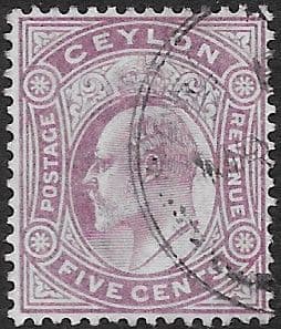 Ceylon 1903 King Edward VII Head SG 268 Fine Used