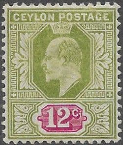 Ceylon 1903 King Edward VII Head SG 270 Fine Mint