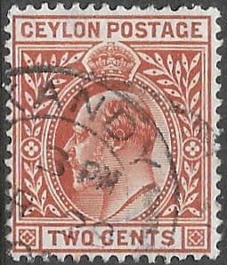 Ceylon 1904 King Edward VII Head SG 277 Fine Used