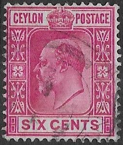 Ceylon 1904 King Edward VII Head SG 281 Fine Used