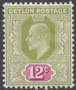 Ceylon 1904 King Edward VII Head SG 282 Fine Mint