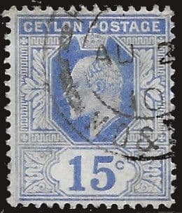 Ceylon 1904 King Edward VII Head SG 283 Fine Used