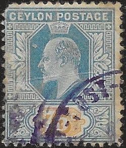 Ceylon 1904 King Edward VII Head SG 286 Fine Used