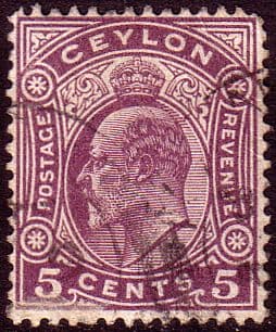 Ceylon 1908 King Edward VII Head SG 290 Fine Used