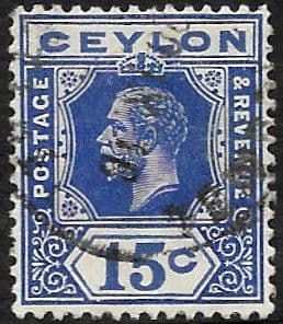 Ceylon 1912 King George V Head SG 311 Fine Used