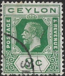 Ceylon 1921 King George V Head SG 339 Fine Used