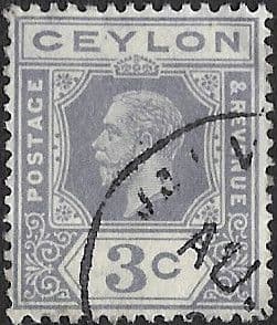 Ceylon 1921 King George V Head SG 340 Fine Used