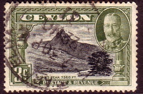 Ceylon 1935 King George V SG 369a Adams Peak Fine Used
