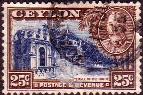 Ceylon 1935 King George V SG 375 Temple of the Tooth Fine Used