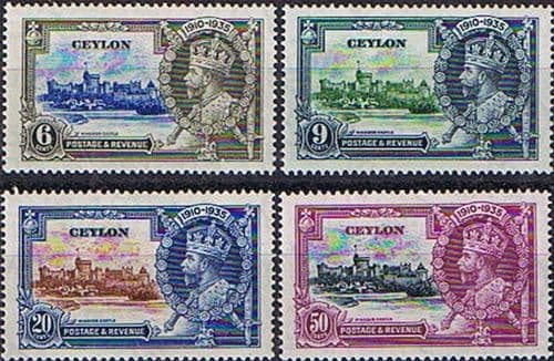 Ceylon 1935 King George V Silver Jubilee Set Fine Mint