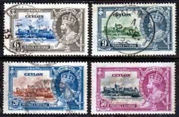 Ceylon 1935 King George V Silver Jubilee Set Fine Used