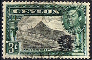 Ceylon 1938 King George VI SG 387 Adams Peak Fine Used