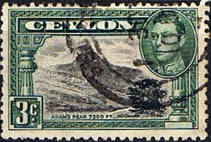 Ceylon 1938 King George VI SG 387e Adams Peak Fine Used