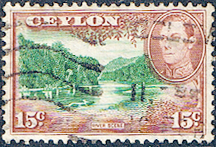 Ceylon 1938 King George VI SG 390 River Scene Fine Used