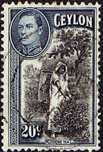 Ceylon 1938 King George VI SG 391 Tea Picking Fine Used