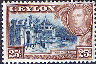 Ceylon 1938 King George VI SG 392 Temple of the Tooth Fine Mint