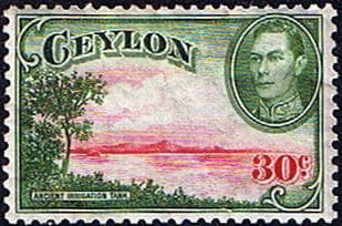 Ceylon 1938 King George VI SG 393 Ancient Irrigation Tank Fine Mint