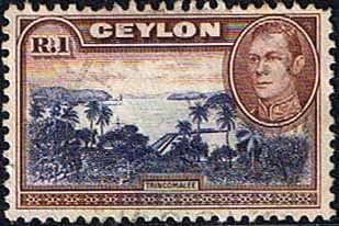Ceylon 1938 King George VI SG 395 Trinconalee Fine Used