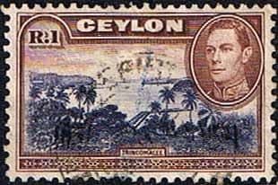 Ceylon 1938 King George VI SG 395a Trinconalee Fine Used