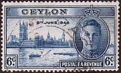 Ceylon 1946 King George VI Victory SG 400 Fine Used