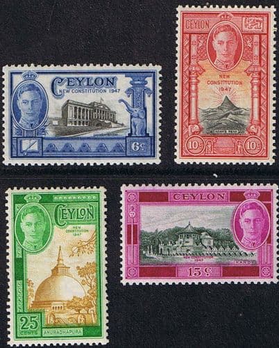 Ceylon 1947 King George VI New Constitution Set Fine Mint