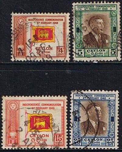 Ceylon 1949 First Anniversery Independence Set Fine Used