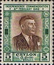 Ceylon 1949 First Anniversery Independence SG 407 Fine Mint