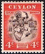 Ceylon 1950 SG 413 Kandyan Dancer Fine Mint