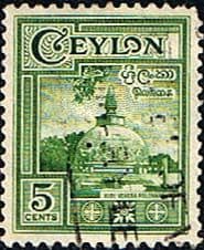 Ceylon 1950 SG 414 Kiri Vehera Fine Used