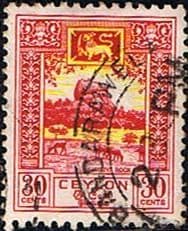 Ceylon 1950 SG 416 Lion Rock Fine Used