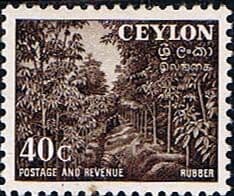 Ceylon 1951 SG 425 Rubber Plantation Fine Mint