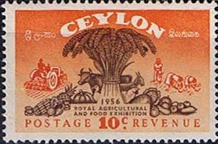 Ceylon 1955 Royal Agricultural and Food Exhibition Fine Mint