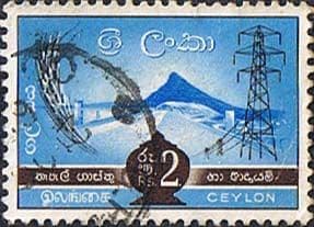 Ceylon 1958 SG 463 River Gal Dam Fine Used