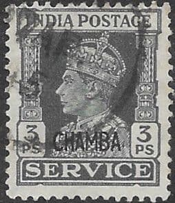 Chamba 1940 King George VI Service Overprint SG O72 Fine Used