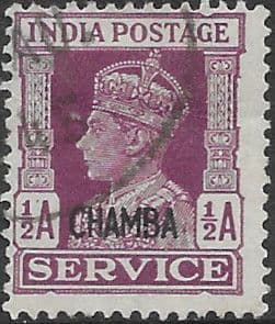 Chamba 1940 King George VI Service Overprint SG O73 Fine Used