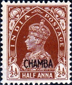 Chamba 1942 King George VI Overprint SG 101 Good Mint