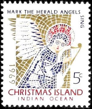 Christmas Island 1969 Hark the Herald Angels Fine Mint
