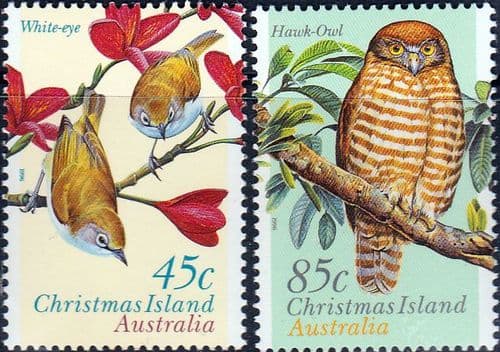 Christmas Island 1996 Land Birds Set Fine Mint