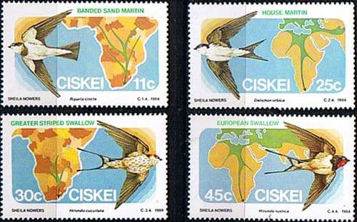 Ciskei 1984 Migratory Birds Set Fine Mint